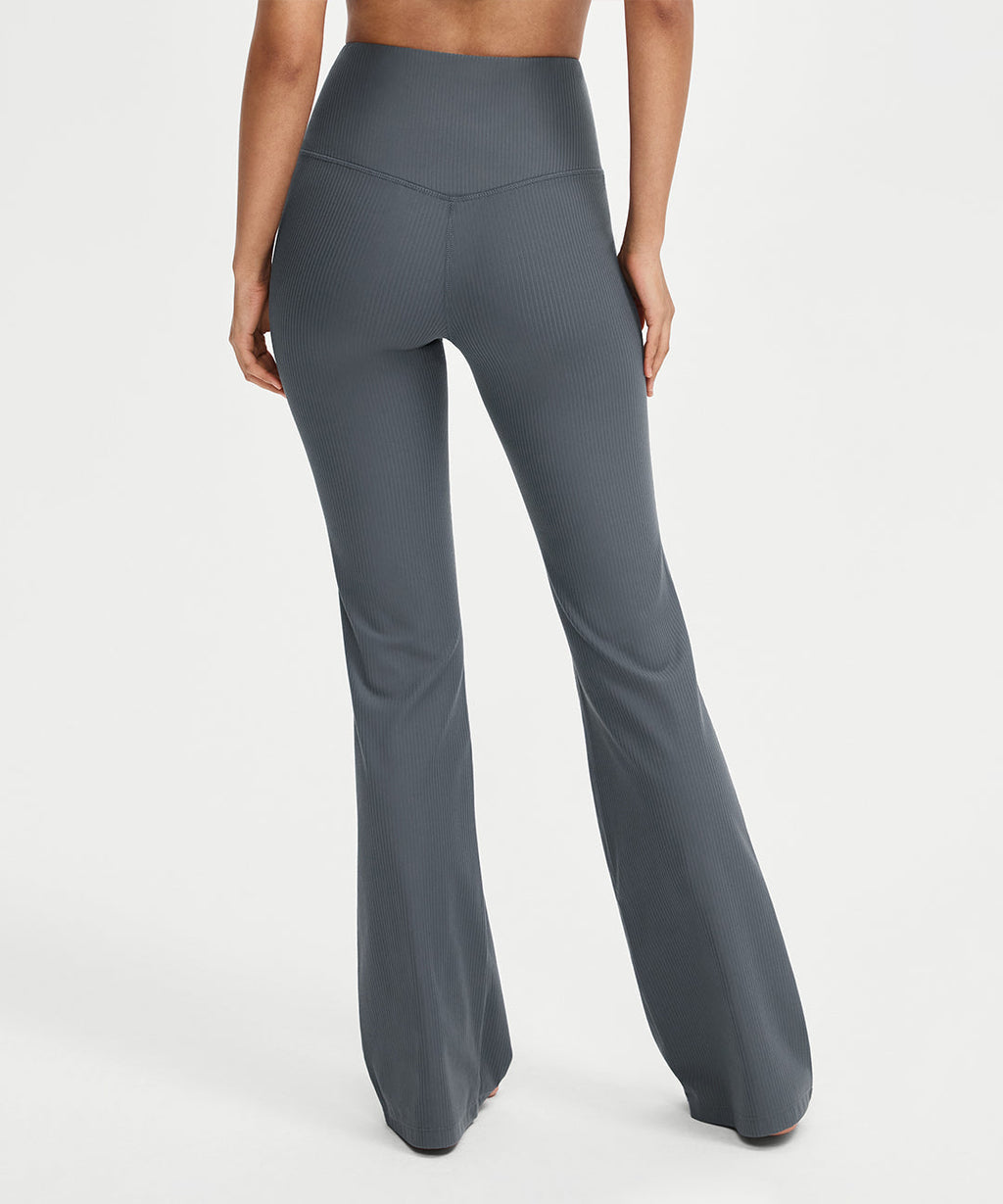 Ribbed High Waist Flare Legging 31.5''