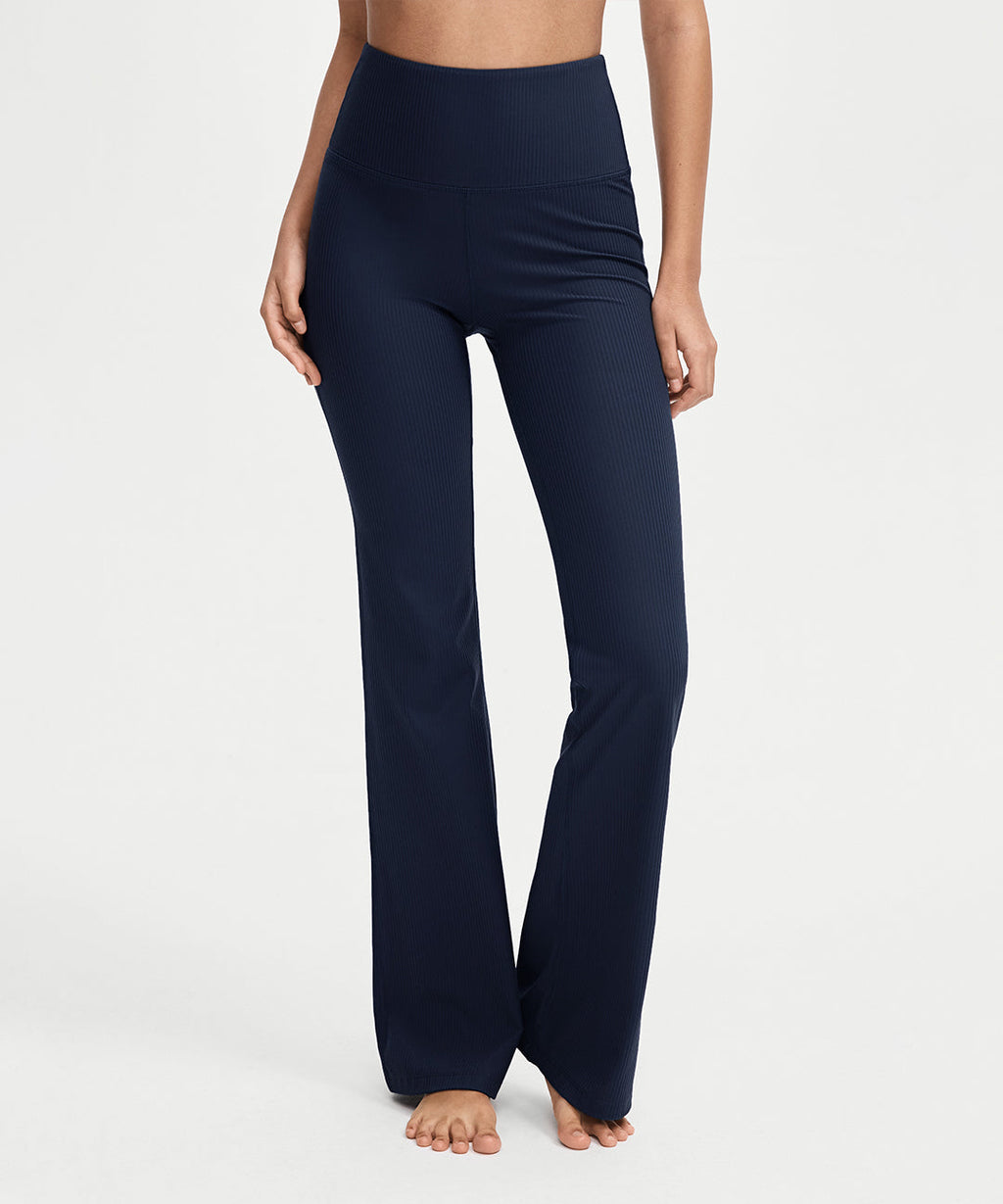 Ribbed High Waist Flare Legging 31.5''