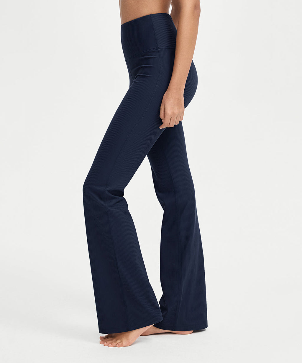 Ribbed High Waist Flare Legging 31.5''