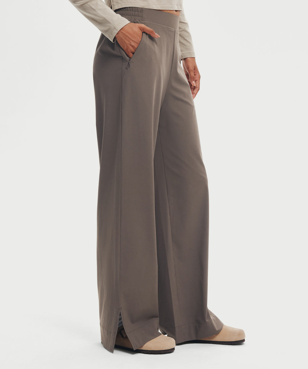 Wide Leg Split-Hem Pant 31''