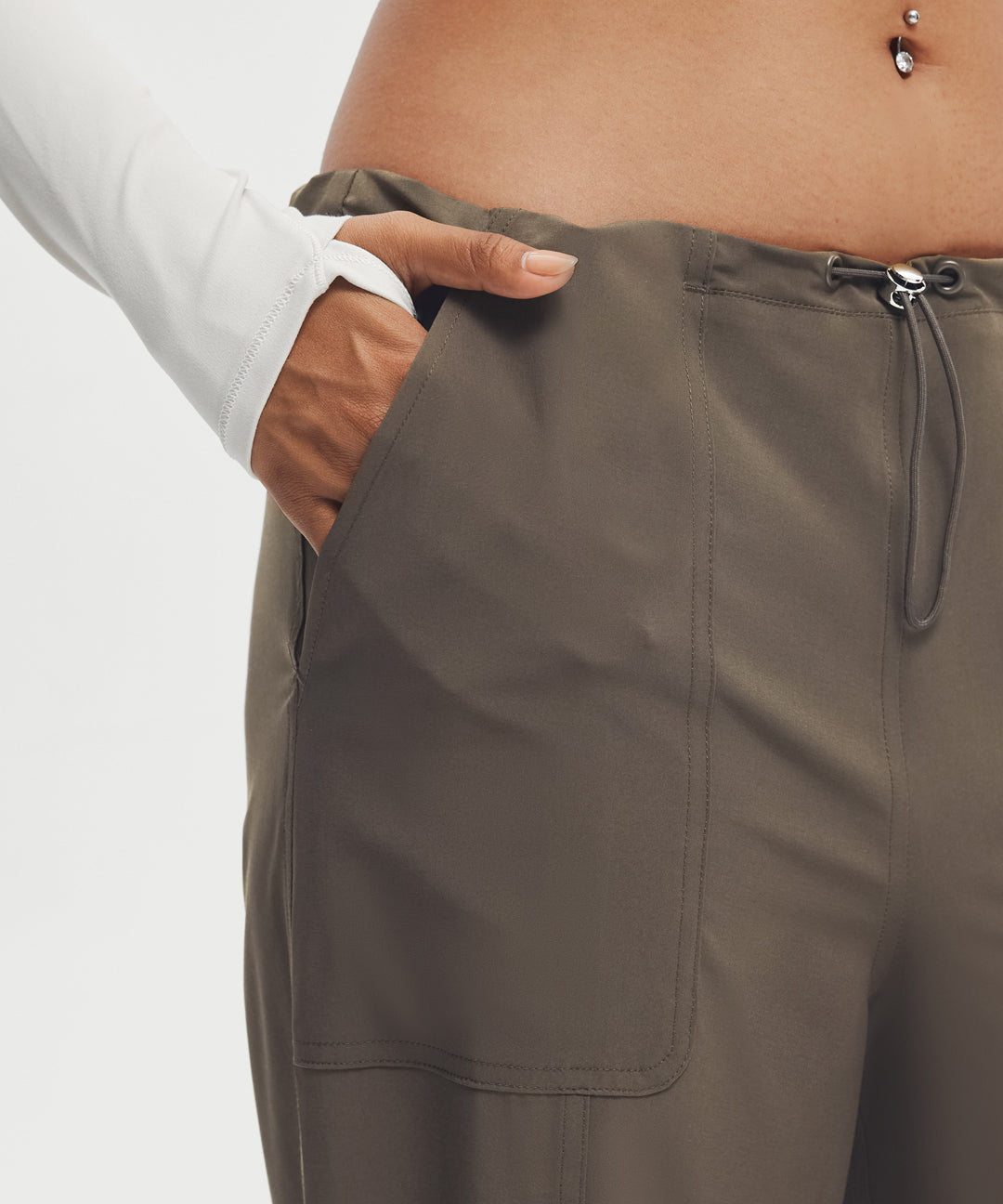 Adjustable Waist Straight-Leg Pant 31''