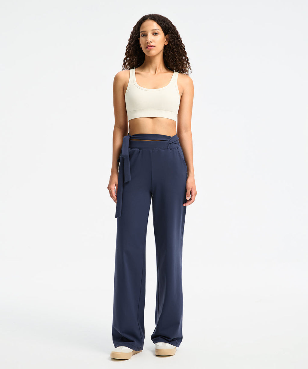 Waist Tie Wide Leg Pant 31''