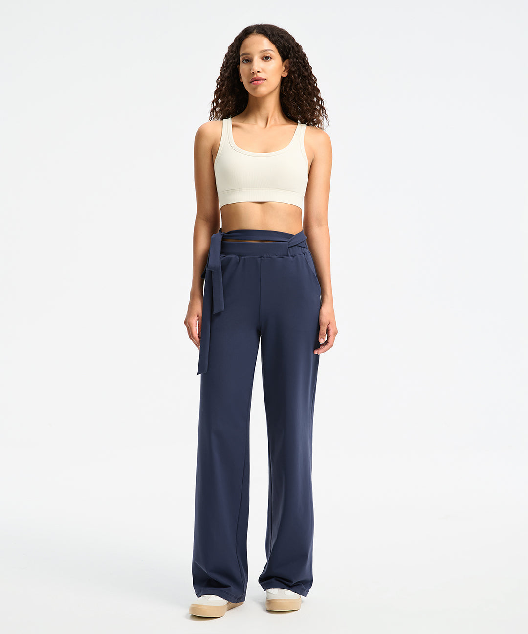 Waist Tie Wide Leg Pant 31''