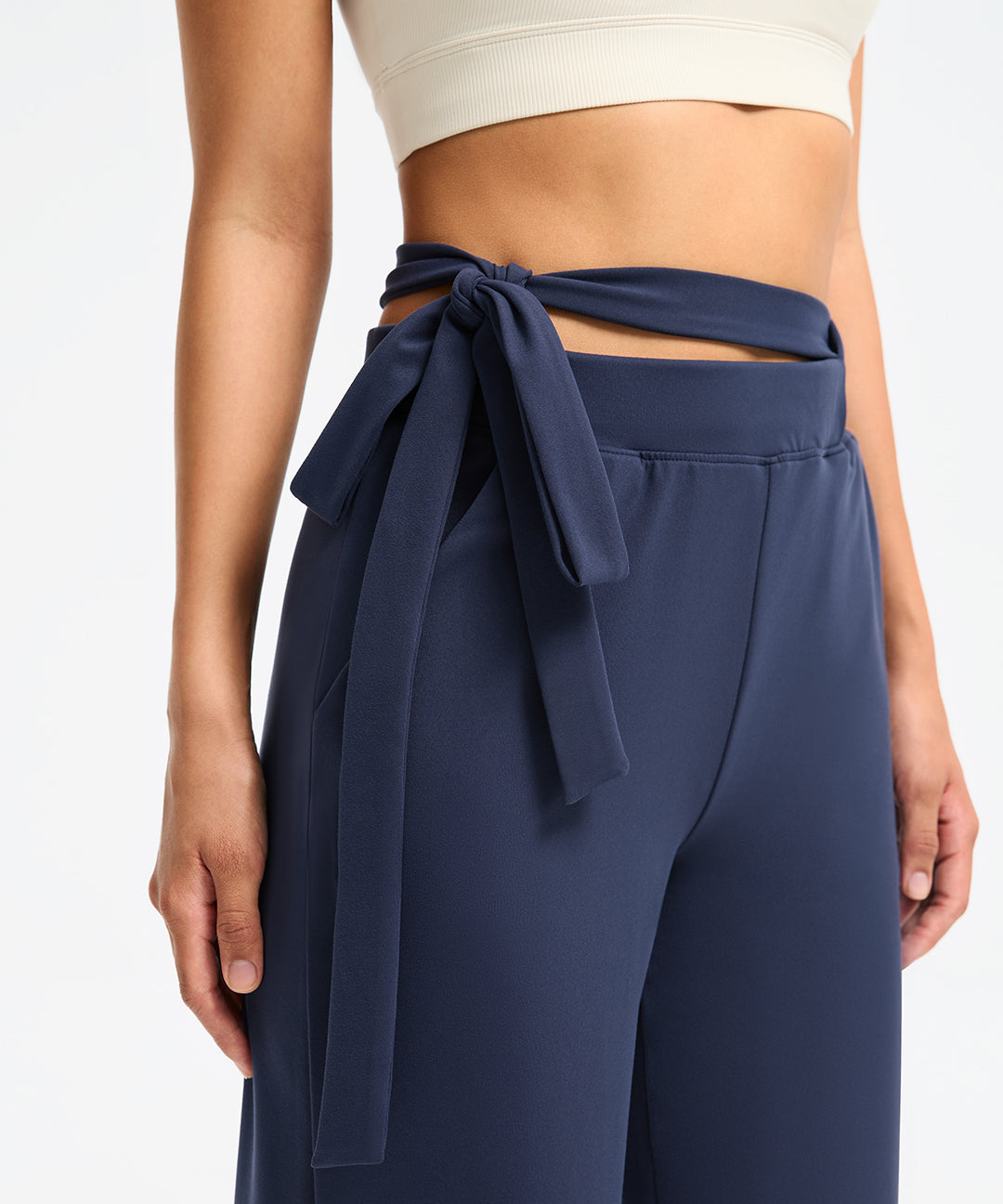 Waist Tie Wide Leg Pant 31''